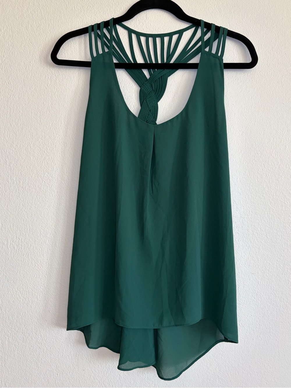 Emerald Green Sleeveless Shirt - Medium